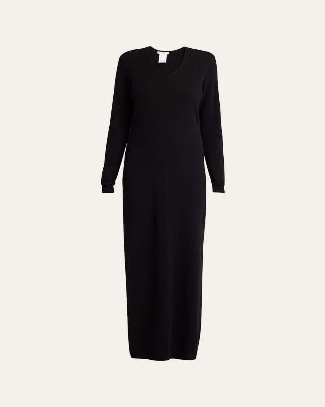 Igam V-Neck Long Cashmere Dress